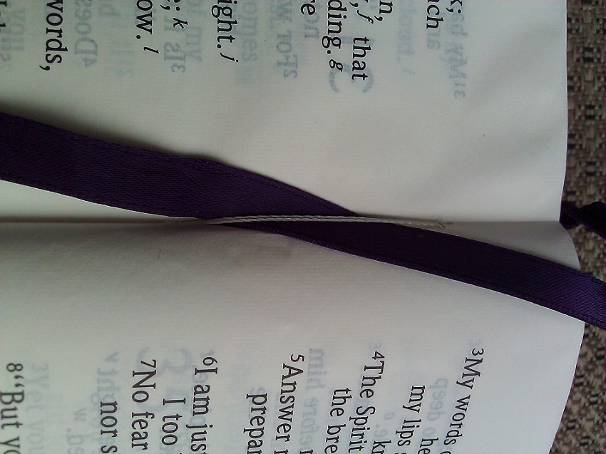 Threads in a Bible with a Sewn Binding Leonard's Book Restoration